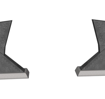 现代几何形雕塑小品su模型