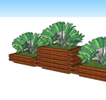 现代绿植花草su模型