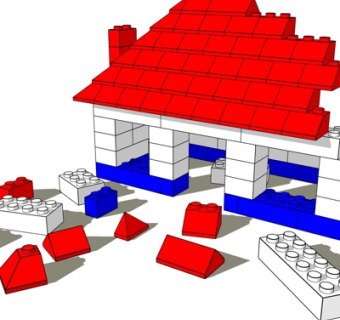 现代儿童积木玩具su模型