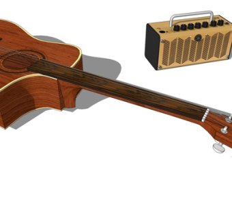 现代吉他su模型