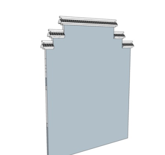 中式马头墙su模型