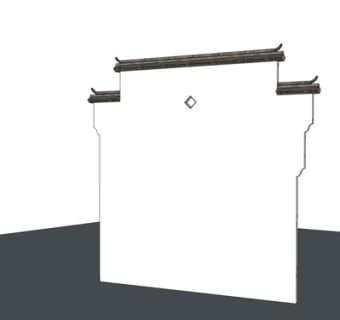 中式马头墙su模型