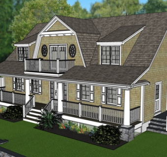 美式独栋别墅su模型