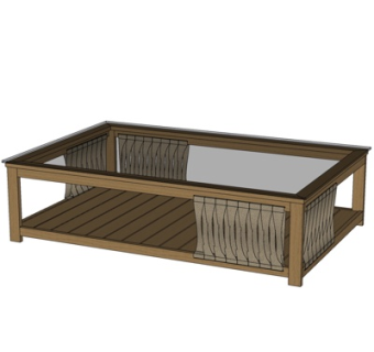 现代实木茶几su模型