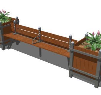 现代公用椅su模型