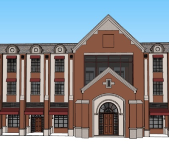 法式酒店su模型