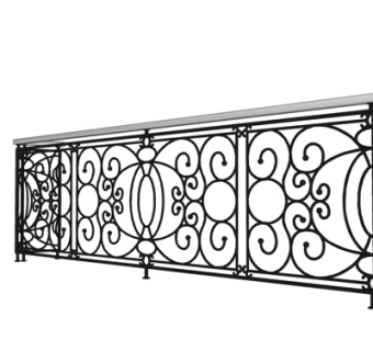 欧式铁艺护栏su模型