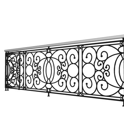 欧式铁艺护栏su模型