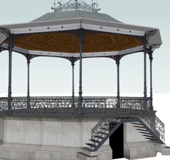 欧式凉亭su模型