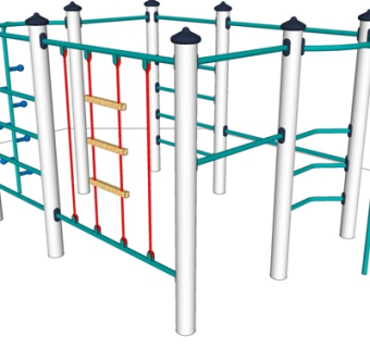 现代儿童游乐设施su模型