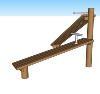 现代仰卧起坐健身设备su模型