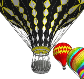 现代热气球su模型