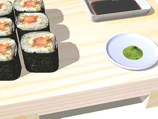 日式寿司su模型