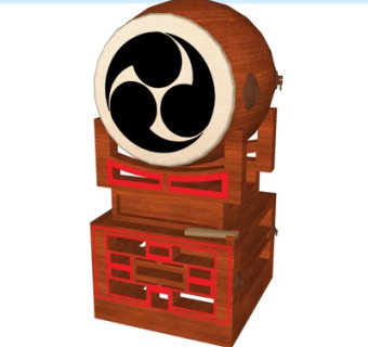 新中式木鼓su模型