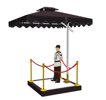 现代保安值班台su模型