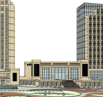 新古典酒店su模型