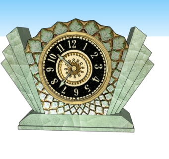 欧式时钟小品su模型