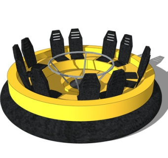 现代游乐设施su模型