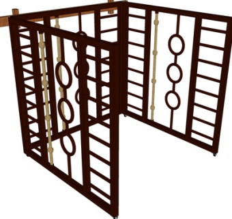 现代阳台护栏su模型