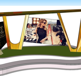 现代公交站台su模型