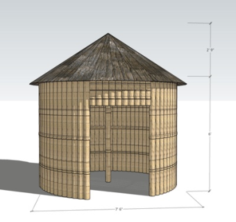 中式谷仓su模型