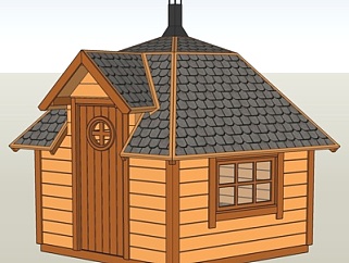 欧式木屋su模型