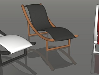 现代休闲椅su模型