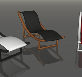 现代休闲椅su模型