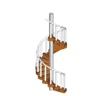 现代旋转楼梯su模型