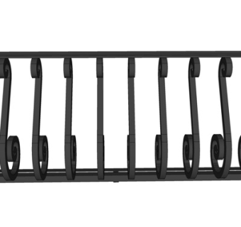 欧式阳台护栏su模型