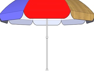 现代遮阳伞su模型