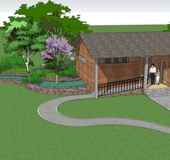 现代木屋别墅su模型