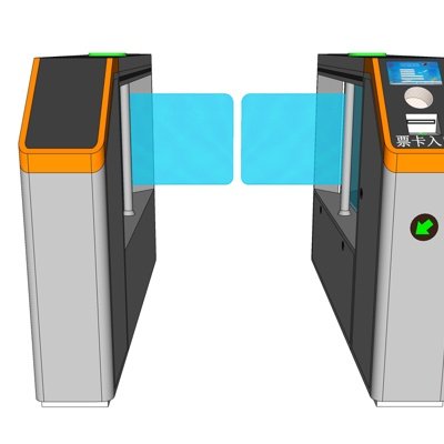 现代刷卡闸门su模型