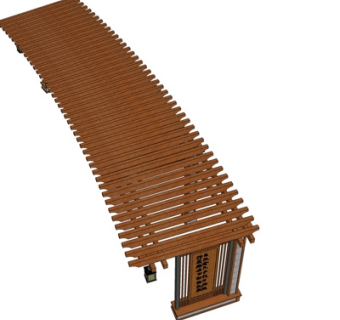 现代廊架su模型