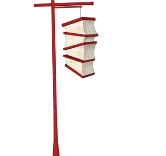 新中式路灯su模型