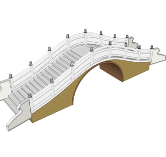 现代石拱桥su模型