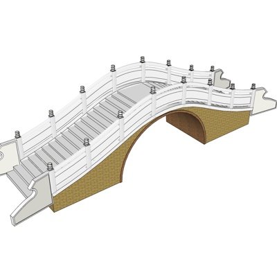 现代石拱桥su模型