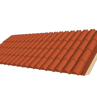 新中式琉璃瓦屋檐su模型