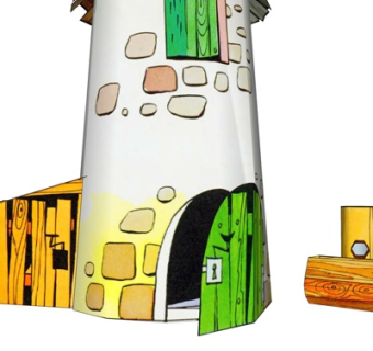 欧式游乐园灯塔su模型