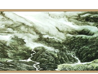 中式山水装饰画su模型