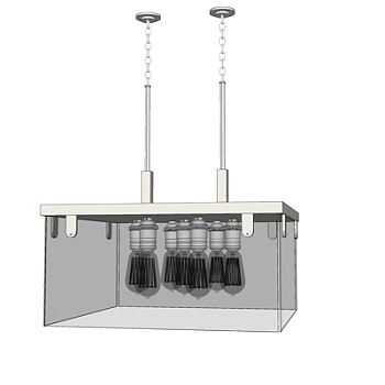 现代<em>玻璃吊灯</em>su模型