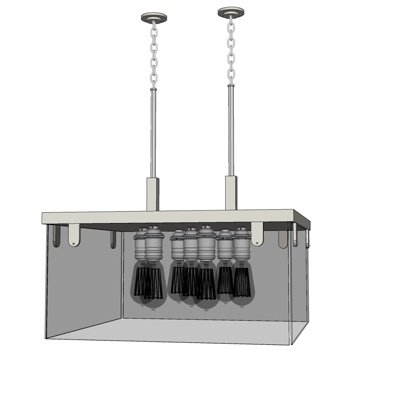 现代玻璃吊灯su模型