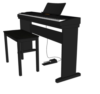 现代钢琴su模型