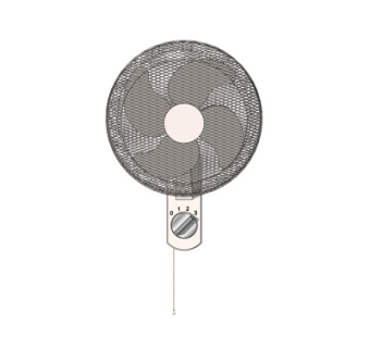 现代壁挂式电风扇su模型