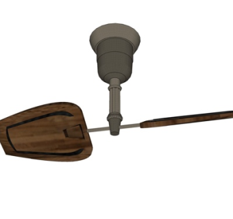 现代金属吊扇su模型