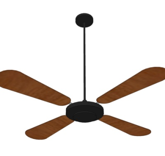 现代金属吊扇su模型