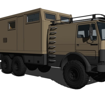 现代奔驰房车su模型