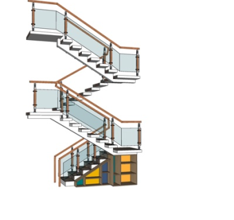 现代楼梯su模型