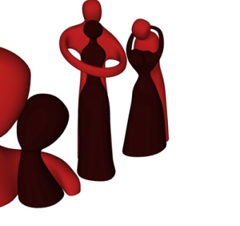 现代舞者雕塑摆件su模型