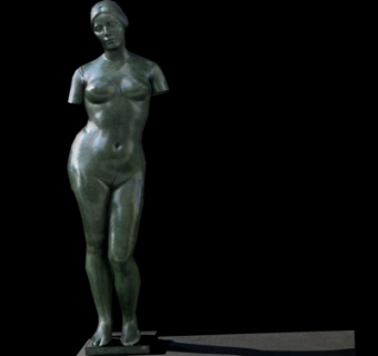 现代人物艺术雕塑su模型